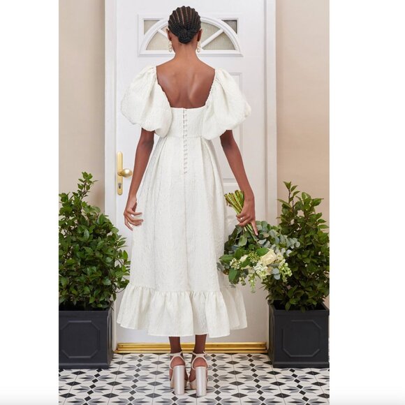 Sister Jane Handwritten Jacquard Maxi Dress in white - Picture 3 of 6